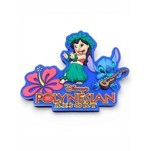 VTG Stitch Polynesian Villas Resort Hotel Disney Vacation Club Fridge Magnet DVC